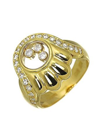 Chopard Chopard Happy Diamonds 1 Ring, 18K Yellow Gold (750) (view 2)