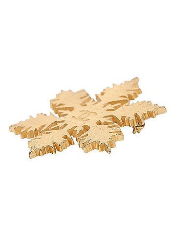Chanel Chanel Brooch Coco Mark Snowflake Metal 01 A CHANEL BROACH (view 2)
