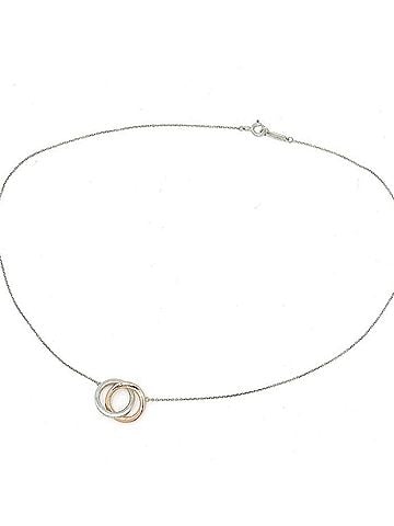 Tiffany & Co. Tiffany &amp; Co. 1837 Interlocking Circle Pendant Necklace, 60013936, 18K Pink Gold, 925 Sterling Silver, 40 cm (view 2)