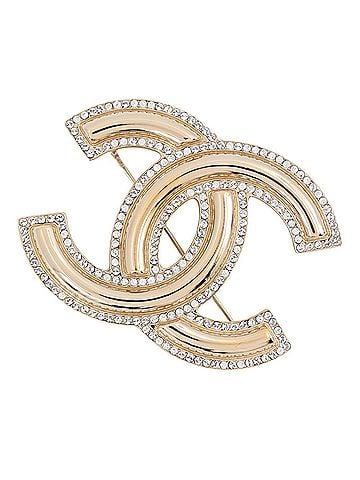 Chanel Chanel Brooch Coco Mark Rhinestone B21 C AB5610 CHANEL BROACH (view 1)