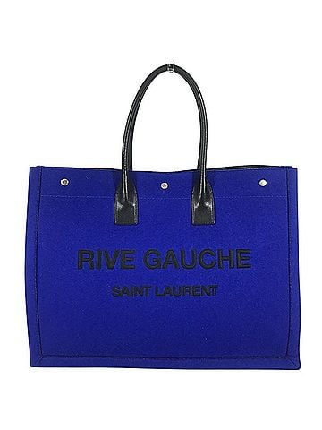 Yves Saint Laurent Yves Saint Laurent SAINT LAURENT PARIS 509415 RIVE GAUCHE Shoulder Bag/Tote Bag, Felt Leather, Men's/Women's, Blue (view 1)