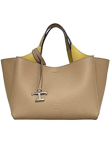Tod's Tod's Leather Mini Handbag, T-Timeless, XBWAPAFL100QRI4L63 P26 AO54, TOD’S Leather, Natural Beige, Yellow, Women's. (view 1)