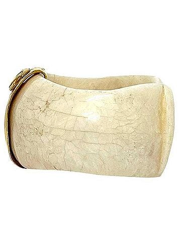 Chanel Chanel Bangle Bracelet, Coco Mark, 98 P, CHANEL, Resin, Metal, Ivory, Women's (view 2)