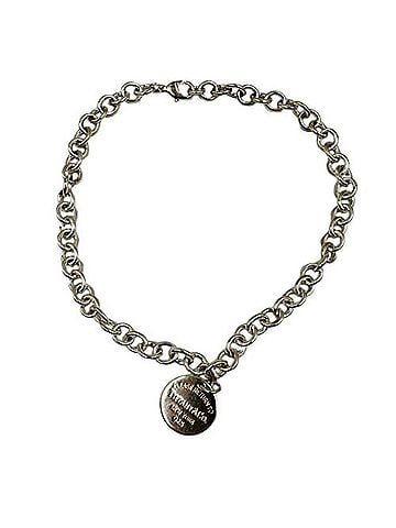 Tiffany & Co. TIFFANY &amp; CO. Tiffany Return to Oval Tag Necklace Ag925 (view 1)