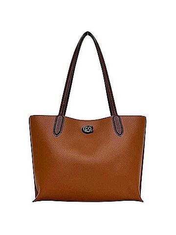 Coach Coach Tote Bag, Colorblock Willow C0692, COACH Leather, Brown, Women's (view 1)