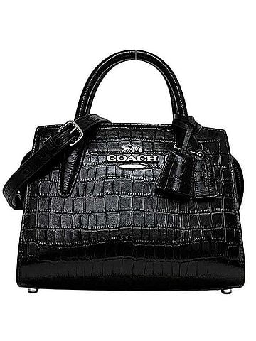 Coach Coach CR105 2-way shoulder bag, leather, black, women's. (view 1)