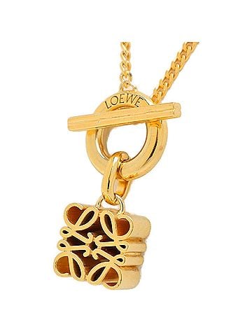 Loewe LOEWE Anagram Pendant Charm Necklace J821241X08, Ag925 Gold (view 1)