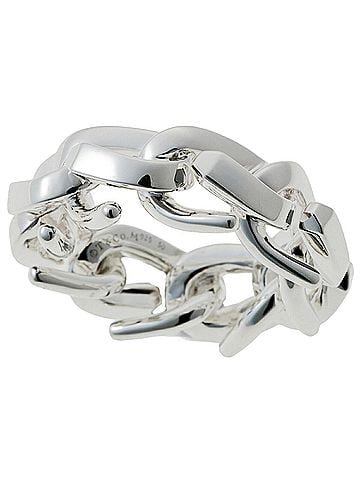 Tiffany & Co. Tiffany &amp; Co. Forge Link Ring, Ag925 High-Polished Sterling Silver (view 1)