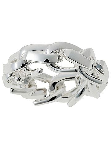 Tiffany & Co. Tiffany &amp; Co. Forge Link Ring, Ag925 High-Polished Sterling Silver (view 2)