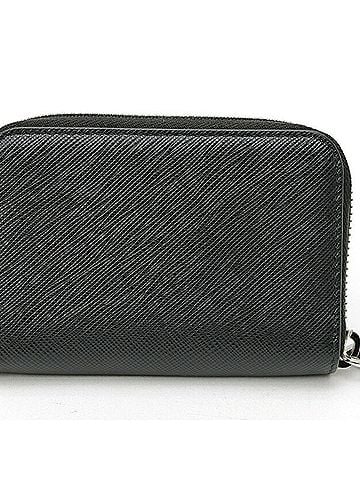 Prada Prada Saffiano Triangle Coin Case 2MM003, Leather, Black (Nero) (view 2)
