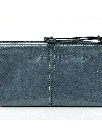 Prada Prada leather pouch, 1MB051, Nappa leather, blue-gray. (view 2)