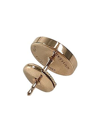 Bvlgari BVLGARI 18K Gold Bulgari Logo Single Earring Malachite Accessory Jewelry Au750 Pink (view 2)