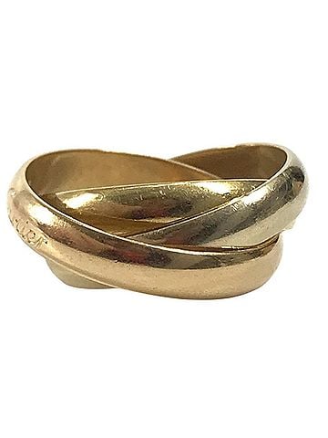 Cartier CARTIER Cartier 18K Gold Trinity Logo Triple Ring Jewelry YG750 Women's (view 1)