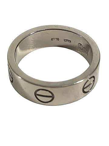 Cartier CARTIER Cartier 18K Gold Love Ring Logo Accessory Jewelry WG750 Women's Silver (view 2)