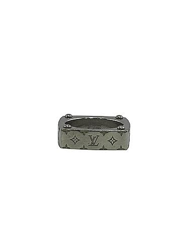 Louis Vuitton Louis Vuitton Bague Monogram Bold Metal Ring, Silver, Stamped, Large Size, Men's (view 1)