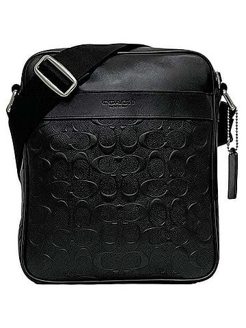 Coach Coach Signature Shoulder Bag F11741 COACH Leather Black Men's (view 1)