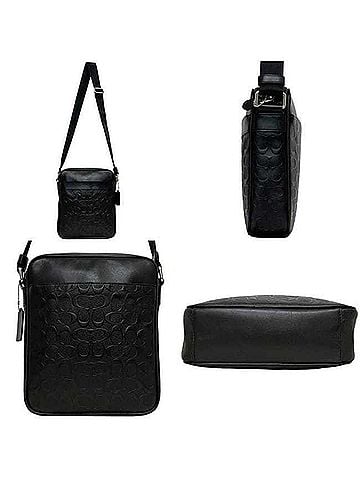Coach Coach Signature Shoulder Bag F11741 COACH Leather Black Men's (view 2)