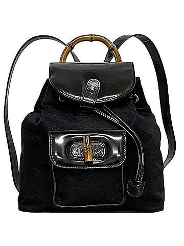 Gucci Gucci Mini Backpack Bamboo 003 2058 0030 5 GUCCI Nylon Enamel Black Women's (view 1)