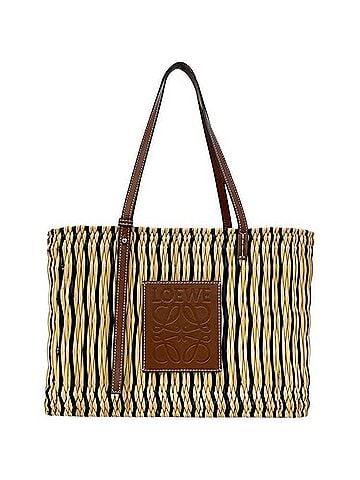 Loewe Loewe Square Basket Anagram Tote Bag A223099X01 652017 LOEWE Raffia Leather Beige Women's (view 1)