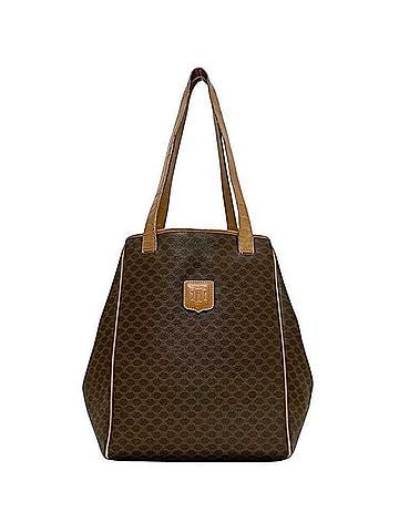 Céline Celine Macadam Tote Bag M171 CELINE PVC Brown Women's (view 1)