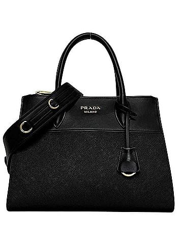 Prada Prada 2-way Shoulder Bag Paradigm Handbag 1BA103 7 D PRADA Leather Saffiano NERO Black Women's (view 1)