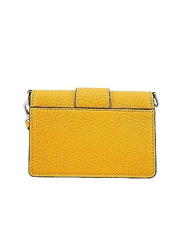 Fendi FENDI 7M0311 Micro Flat Baguette Shoulder Bag Card Case Leather Yellow Women's with Strap (view 2)