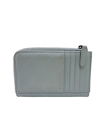 Chanel CHANEL Matelassé Coco Mark Calfskin Leather Fragment Case Coin Purse Blue Women's Wallet (view 2)