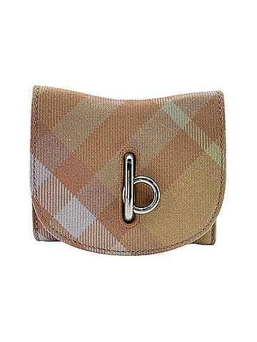 Burberry Burberry Rocking Horse Canvas x Leather Bi-fold Wallet, Pink Green, Women's (view 1)