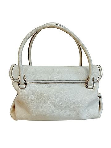 Salvatore Ferragamo Salvatore Ferragamo Double Gancini Perforated Leather Tote Bag Handbag White Women's (view 2)