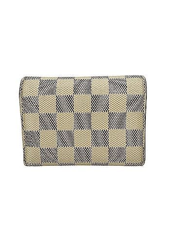 Louis Vuitton LOUIS VUITTON N64022 Portefeuille Victorine Damier Azur Leather Tri-fold Wallet White (view 2)