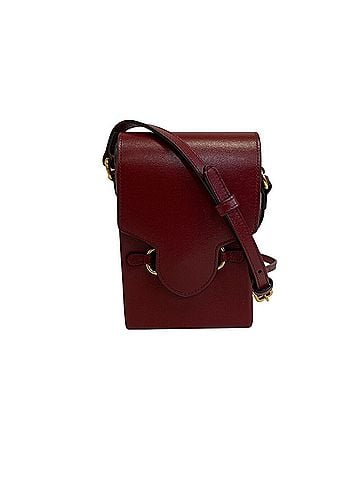 Gucci Gucci Horsebit 625615 Leather Shoulder Bag, Red, Women's Compact (view 1)