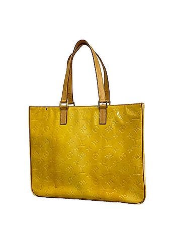 Louis Vuitton Louis Vuitton Vernis Columbus Tote Bag, M91047, Lime Yellow, Women's, P3595334 (view 1)