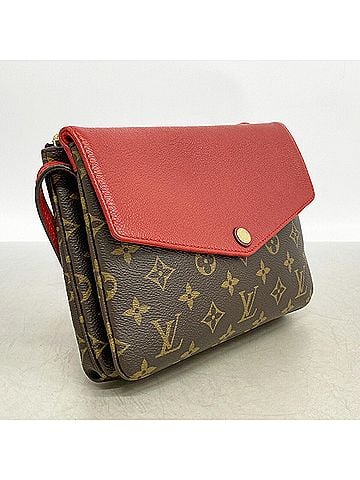 Louis Vuitton Louis Vuitton Monogram Twice Shoulder Bag M50184 Brown Cerise Women's P3595298 (view 2)
