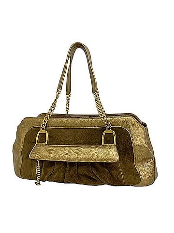 Cartier Cartier Ladona Shoulder Bag, Suede Leather, Brown Metallic Gold, Women's, P3595277 (view 1)