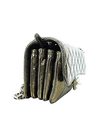 Chanel Chanel Matelassé Shoulder Bag, Double Chain, Leather, Champagne Gold, Women's, P3588234 (view 2)
