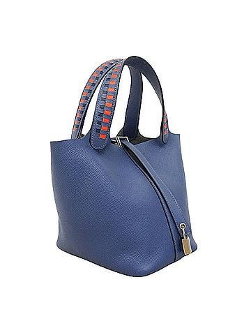 Hermès Hermes Picotin Lock PM Tressage Handbag, Veau Epsom Leather, Blue Brighton, C Stamp, Women's, P3583946 (view 2)