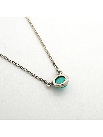 Tiffany & Co. Tiffany &amp; Co. By the Yard Necklace, Sterling Silver 925, Turquoise Blue, Women's, P3560922 (view 2)