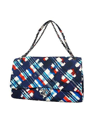 Chanel Chanel Shoulder Bag, Double Chain, Airline Canvas, Blue, Women's OP027612 (view 1)