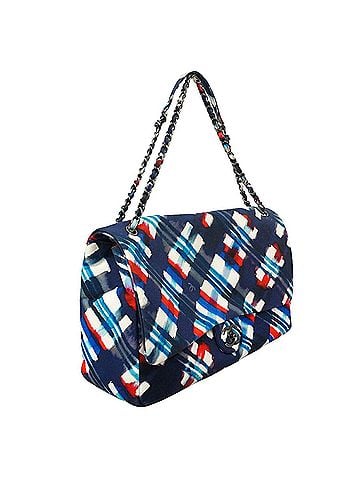 Chanel Chanel Shoulder Bag, Double Chain, Airline Canvas, Blue, Women's OP027612 (view 2)