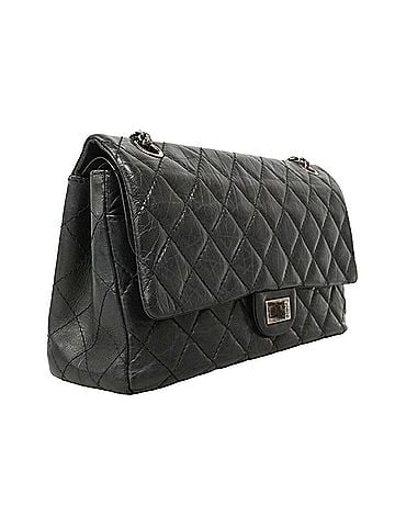 Chanel Chanel Shoulder Bag 2.55 Matelassé Double Flap Chain Leather Black Women's OP026352 (view 2)