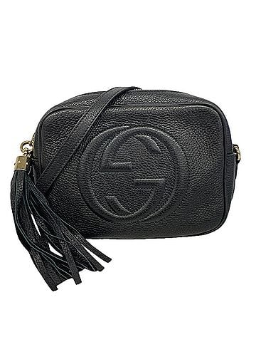 Gucci Gucci Soho Shoulder Bag 308364 Leather Black Champagne Women's OP024346 (view 1)