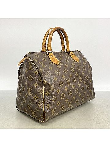 Louis Vuitton Louis Vuitton Monogram Speedy 30 Handbag M41108 Brown Women's (view 2)