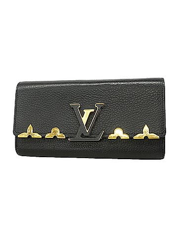 Louis Vuitton Louis Vuitton Long Wallet, Taurillon Leather, Portefeuille Capucines, M64551, Noir (Women's) (view 1)