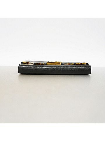 Louis Vuitton Louis Vuitton Long Wallet, Taurillon Leather, Portefeuille Capucines, M64551, Noir (Women's) (view 2)