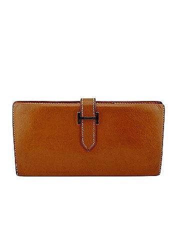 Hermès HERMES Bearn Bi-fold Long Wallet, Leather, Brown, ?F (view 1)