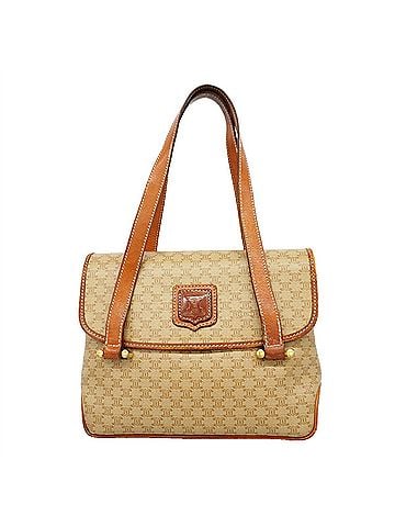 Céline Celine Macadam Shoulder Bag, Brown/Beige, Women's, P3649229 (view 1)