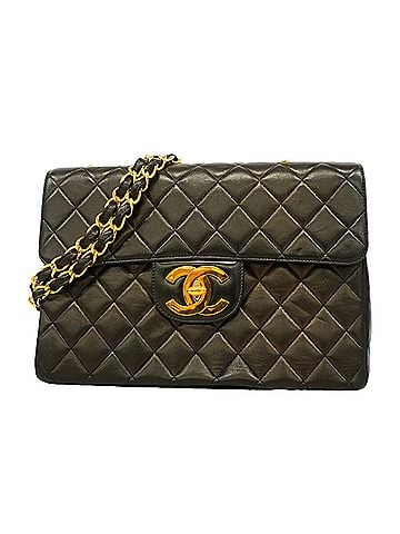 Chanel Chanel Shoulder Bag, Large Matelassé, Double Chain, Lambskin, Black, Women's, P3641744 (view 1)