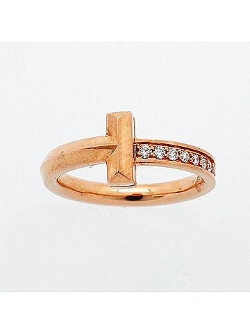 Tiffany & Co. Tiffany &amp; Co. T One Ring, 18K Pink Gold, 0.07ct Diamond, Women's, P3641655 (view 2)