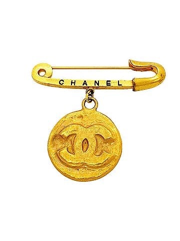 Chanel Chanel Brooch, Coco Mark, Circle, GP Plated Gold, Women's, P3634615 (view 1)