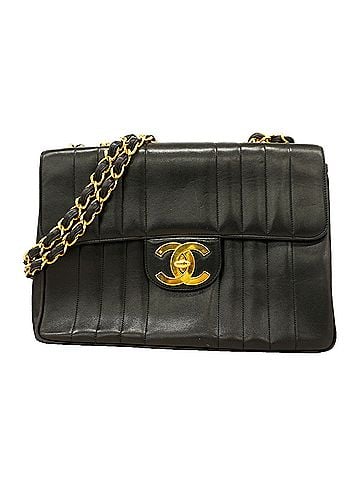Chanel Chanel Mademoiselle Shoulder Bag, Double Chain, Lambskin, Black, Women's, P3629957 (view 1)